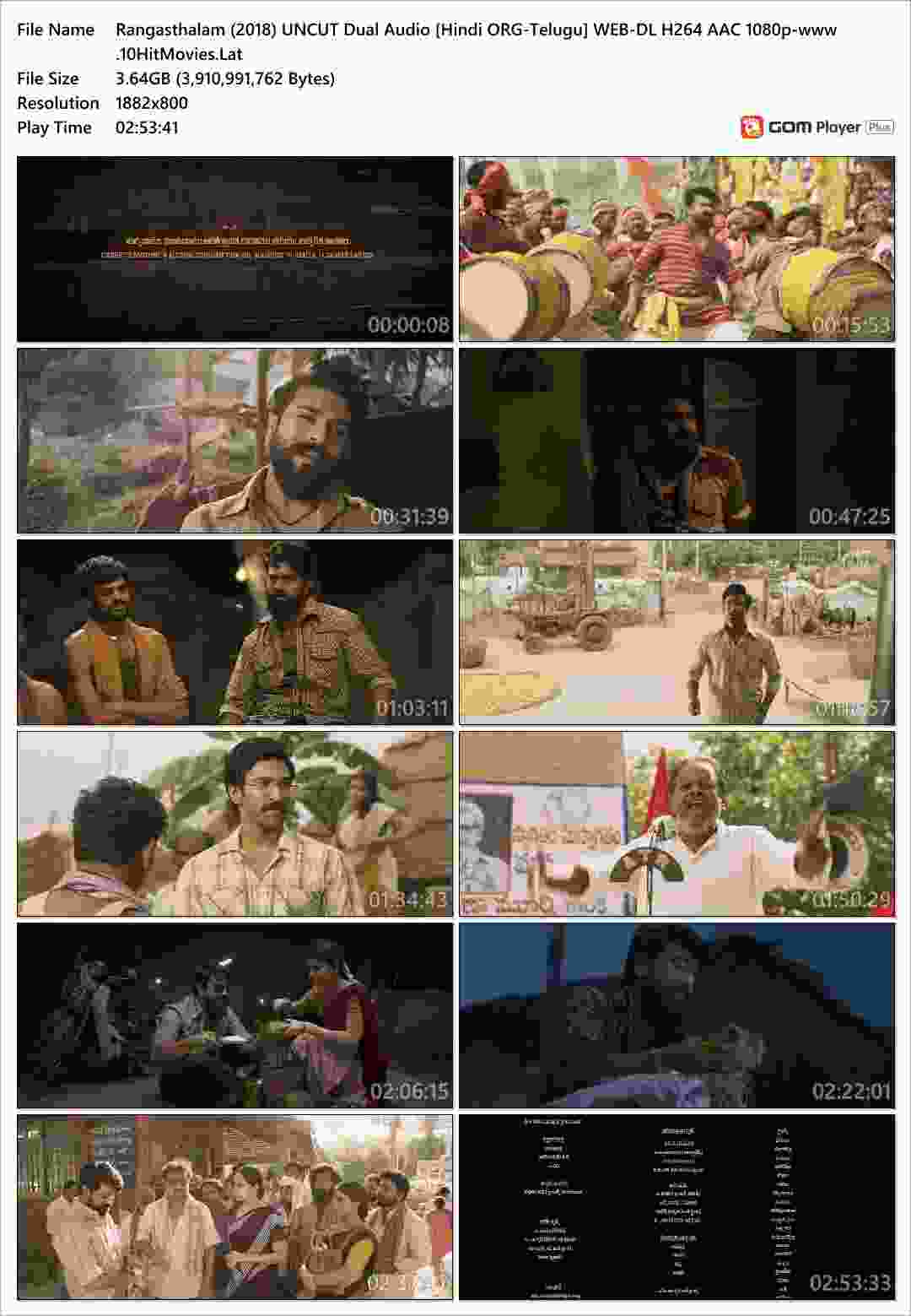 Rangasthalam (2018) Uncut Dual Audio [Hindi ORG-Telugu]