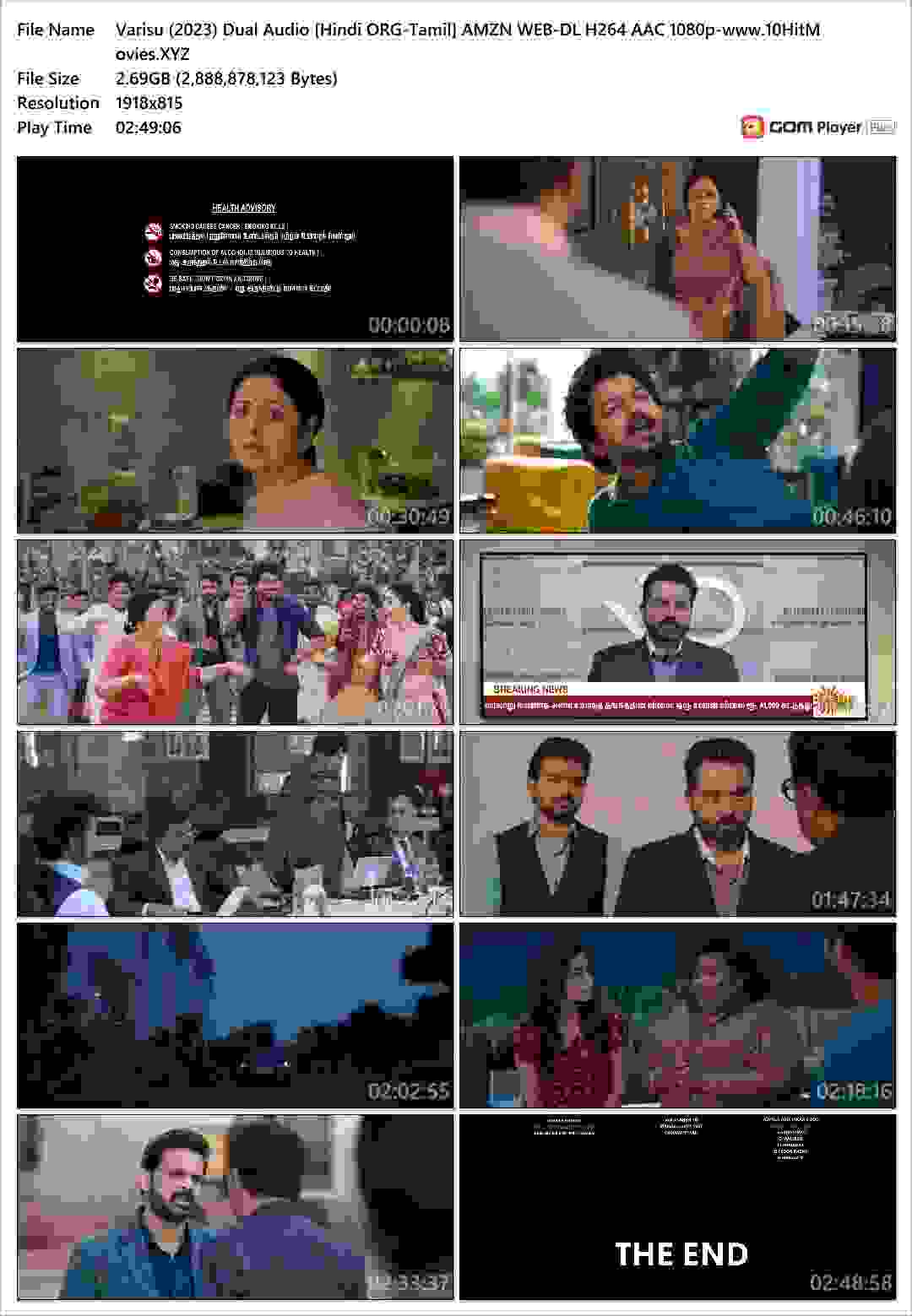 Varisu (2023) Dual Audio [Hindi ORG-Tamil] AMZN