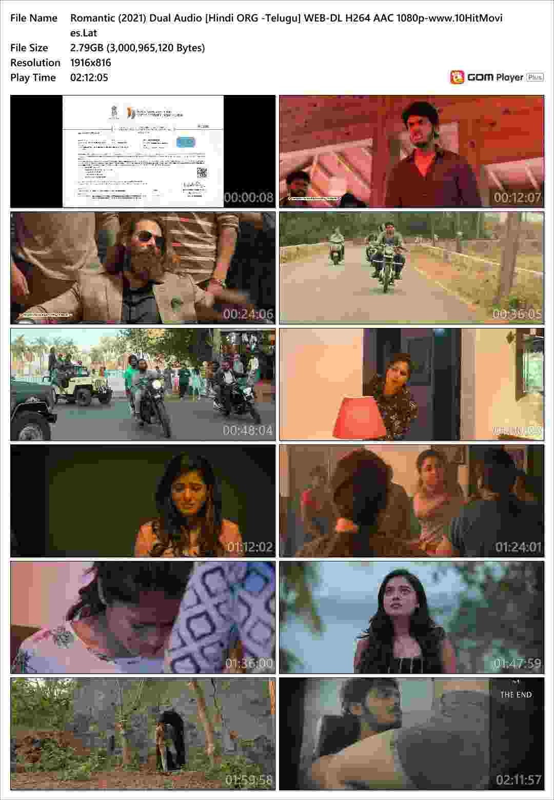 Romantic (2021) Dual Audio [Hindi ORG -Telugu]
